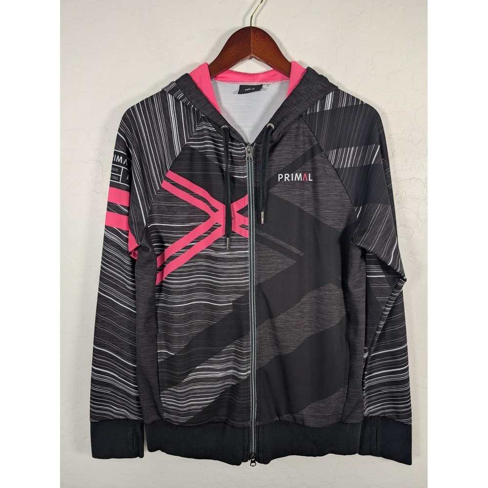 Primal Hoodie Jacket Womens XL Full Zip Athletic HTA Happy‎ Trails Polyester
